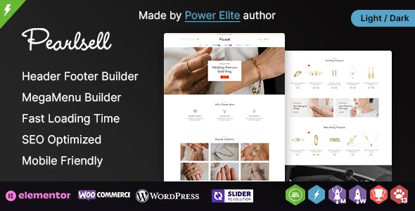 Pearlsell WP – Jewelry Elementor WooCommerce Theme