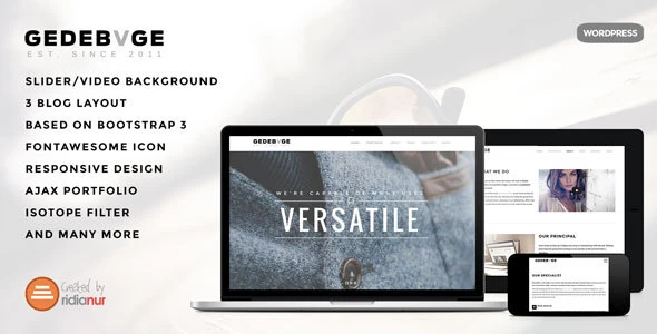 Gedebvge – Responsive One Page Portfolio Theme