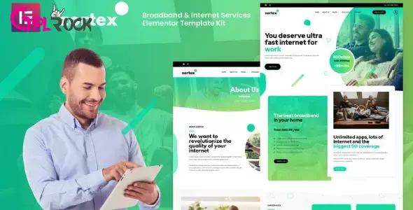 Zortex – Broadband & Internet Services Elementor Template Kit
