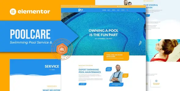 Poolcare – Swimming Pool Service & Maintenance Elementor Template Kit