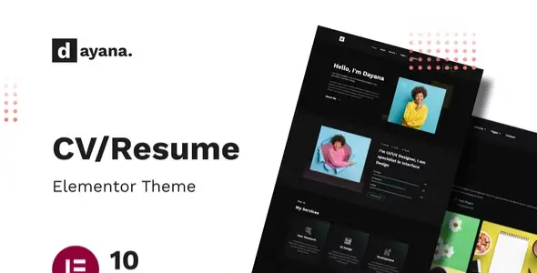 Dayana – Resume Elementor Template Kit