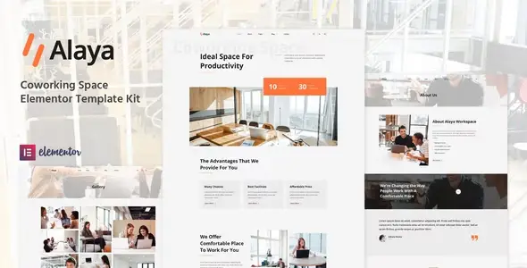Alaya – Coworking Space Elementor Template Kit