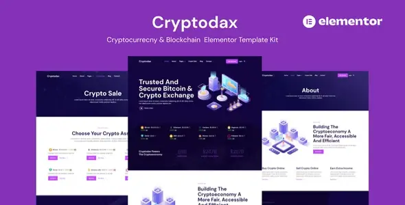 Cryptodax – Cryptocurrency & Blockchain Elementor Template Kit