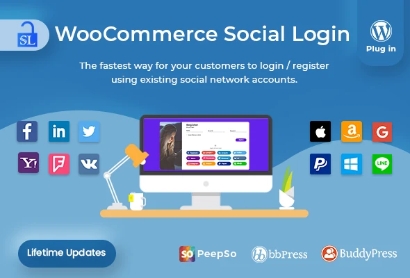 Social Login – WordPress / WooCommerce Plugin