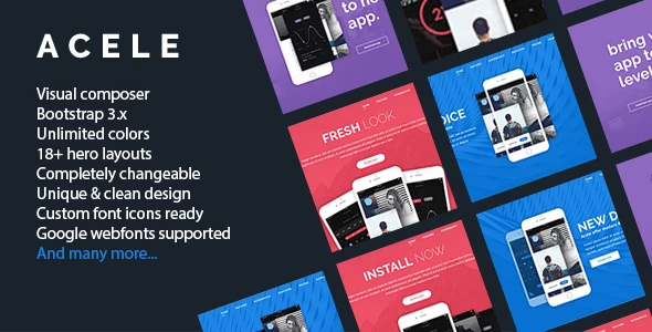 Acele – Responsive APP Showcase WordPress Theme