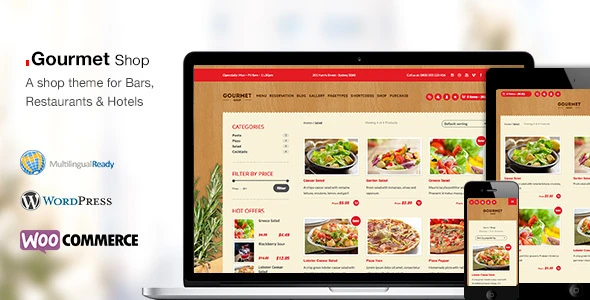 Gourmet Shop – The Restaurant & Bar WordPress Theme