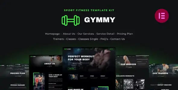 Gymmy – Fitness & Gym Elementor Template Kit