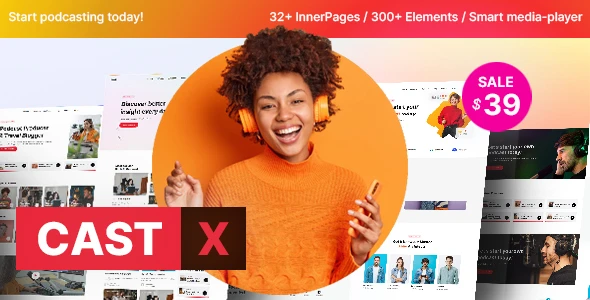 Castx – Superior Podcast WordPress Theme