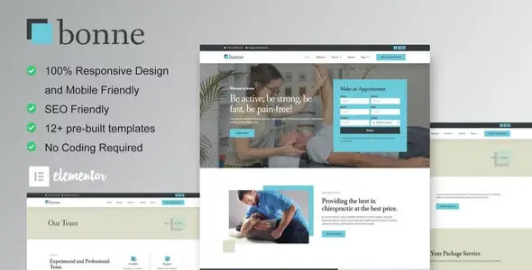 Bonne – Chiropractic & Physiotherapy Elementor Template Kit