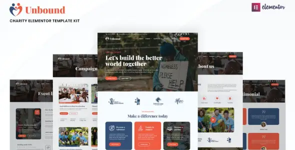 Unbound – Charity & Nonprofit Elementor Template Kit