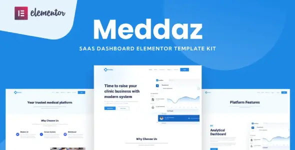 Meddaz – SaaS Medical Elementor Template Kit