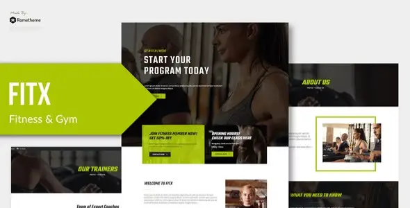 Fitx – Fitness & Gym Elementor Template Kit