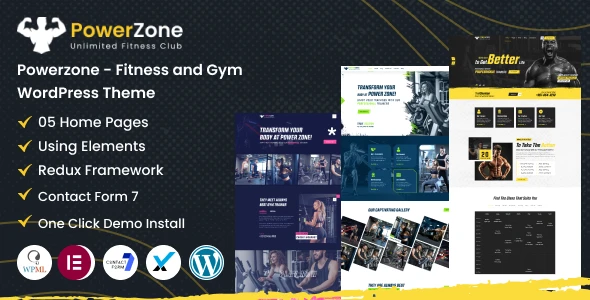 PowerZone – Fitness and Gym WordPress Theme