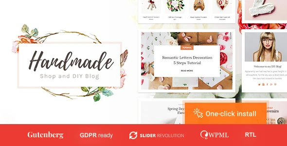 Handmade Shop – Handicraft Blog & Store Creative WordPress Theme