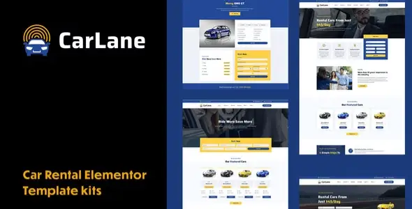 CarLane – Car Rental Elementor Template Kit
