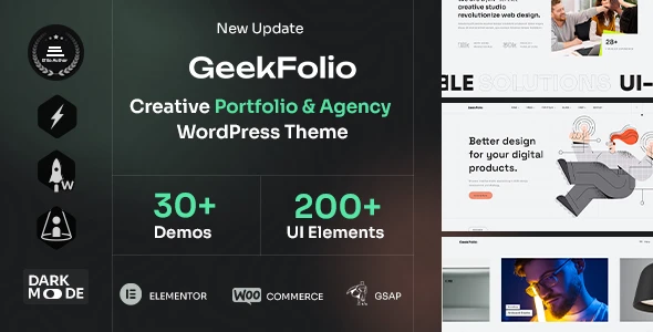 Geekfolio – Elementor Creative Portfolio & Agency WordPress Theme