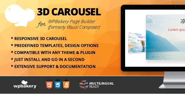3D Carousel Addon for WPBakery Page Builder (formerly Visual Composer)