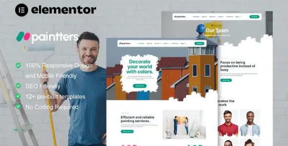 Paintters – Painting Service Elementor Template Kit