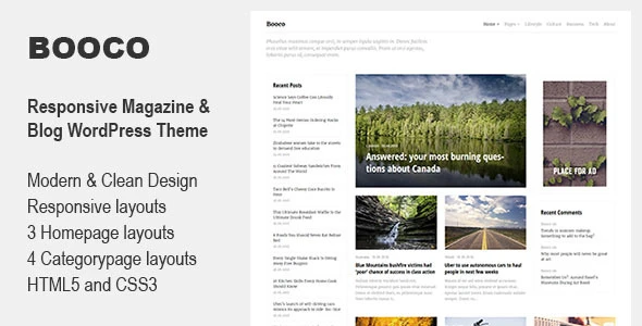 Booco – Responsive Magazine & Blog WordPress Theme