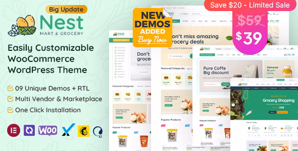 Nest - Grocery Store WooCommerce WordPress Theme