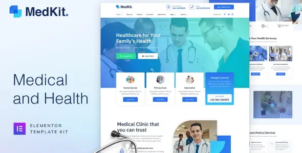 MedKit – Health & Medical Elementor Template Kit