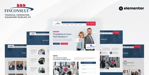 Finconsult – Financial Consulting Elementor Template Kit