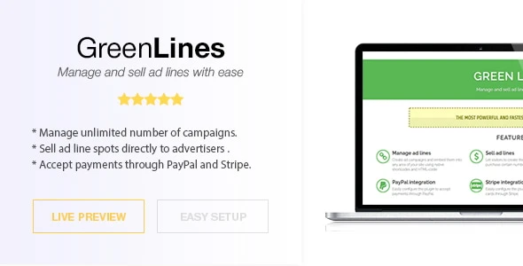 Green Lines for WordPress – Manage and Sell Ad Lines