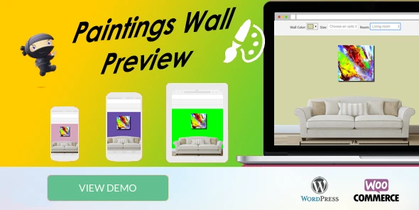Artwork – Painting Wall Preview Pupop Plugin | WooCommerce WordPress