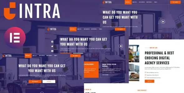 Intra – Modern Digital Agency Elementor Template Kit