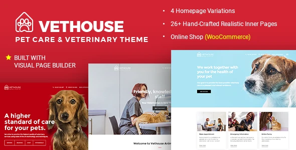 Vethouse – Pet Care & Veterinary Theme