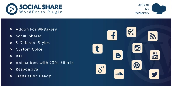 Social Share – Addons for WPBakery Page Builder WordPress Plugin
