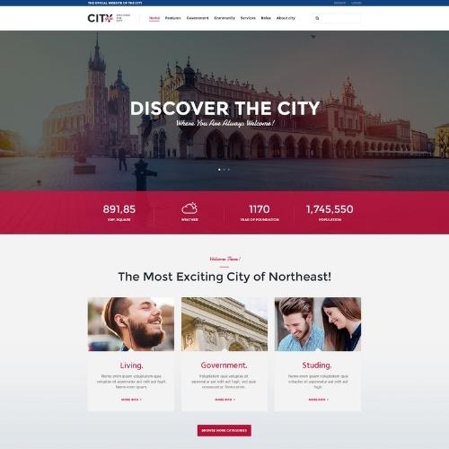 City Government & Municipal Portal Political WordPress Theme