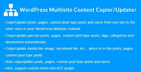 WordPress Multisite Content Copier/Updater