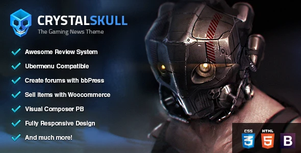 CrystalSkull – Gaming Magazine WordPress Theme