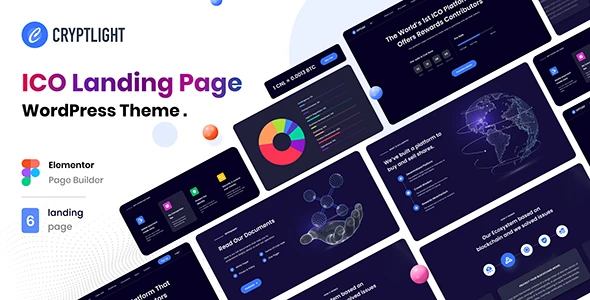 Cryptlight – ICO NFT AI Landing Page WordPress Theme