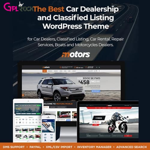 Motors – Automotive, Car Dealership, Car Rental, Auto, Classified Ads, Listing WordPress Theme