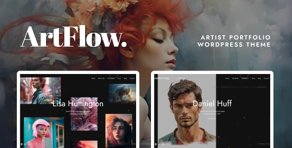ArtFlow – Artist, Painter Portfolio WordPress Theme