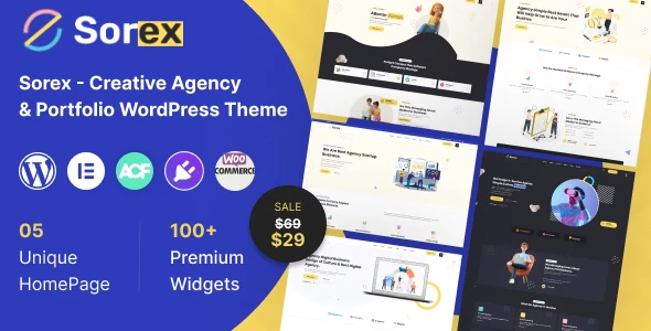 Sorex – Creative Agency & Portfolio WordPress Theme