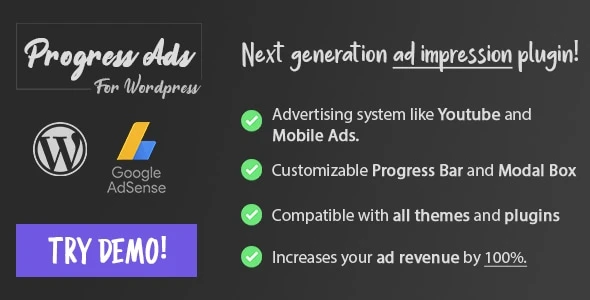 Progress Ads – WordPress Skippable Ads Plugin