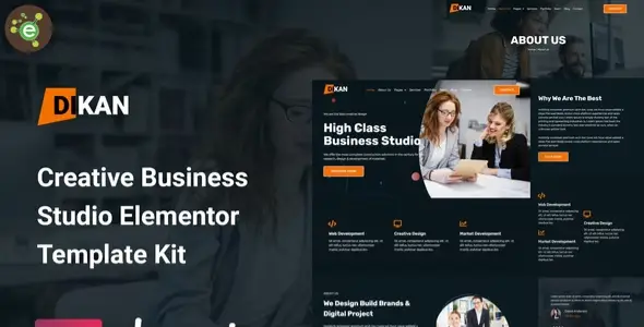 Dikan – Creative Business Studio Elementor Template Kit