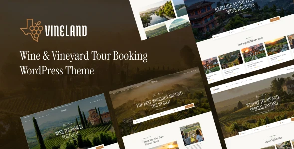 Vineland – Wine & Vineyard Tour Booking WordPress Theme