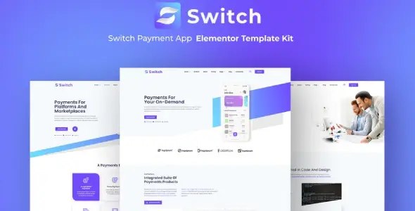 Switch – Payment App Elementor Template Kit