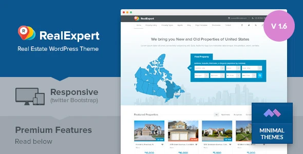 Real Expert – Responsive Real Estate and Property Listing WP Theme
