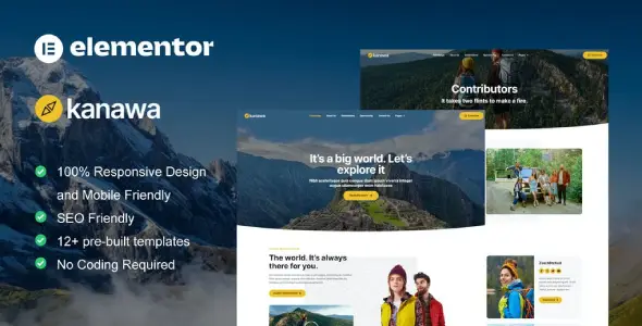 Kanawa – Modern Travel Blog Elementor Template Kit